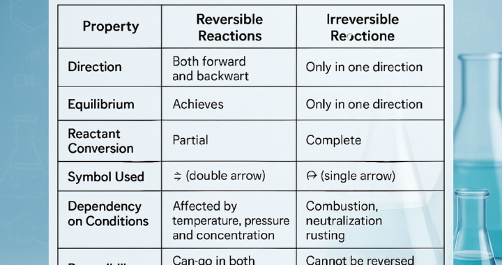 7 Major Differences Between Reversible and Irreversible Reactions Best Explained